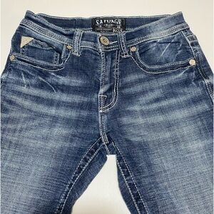 Salvage Jeans Buckle Mens 28 Slim 28x28 Havoc Straight Denim Medium Wash